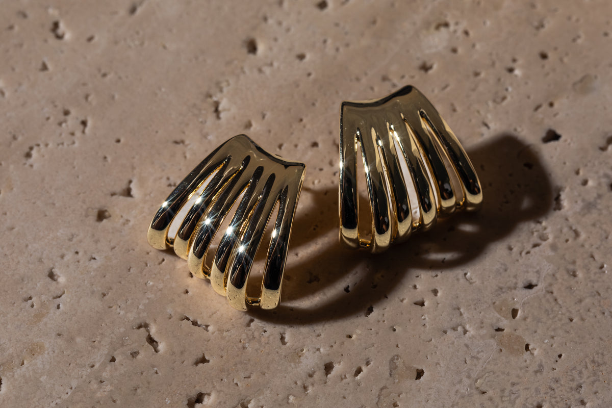 Ribbed Small Hoops