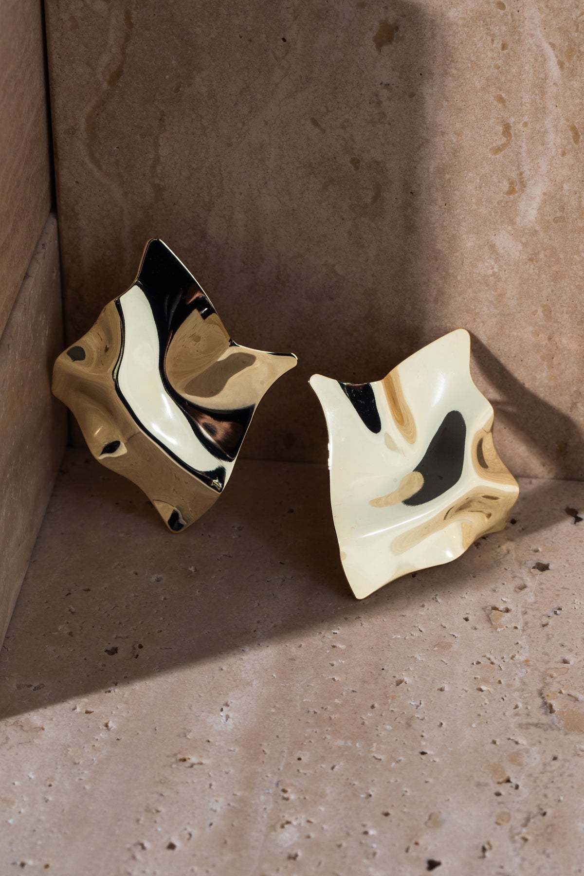 Abstract Gold Statement Earrings