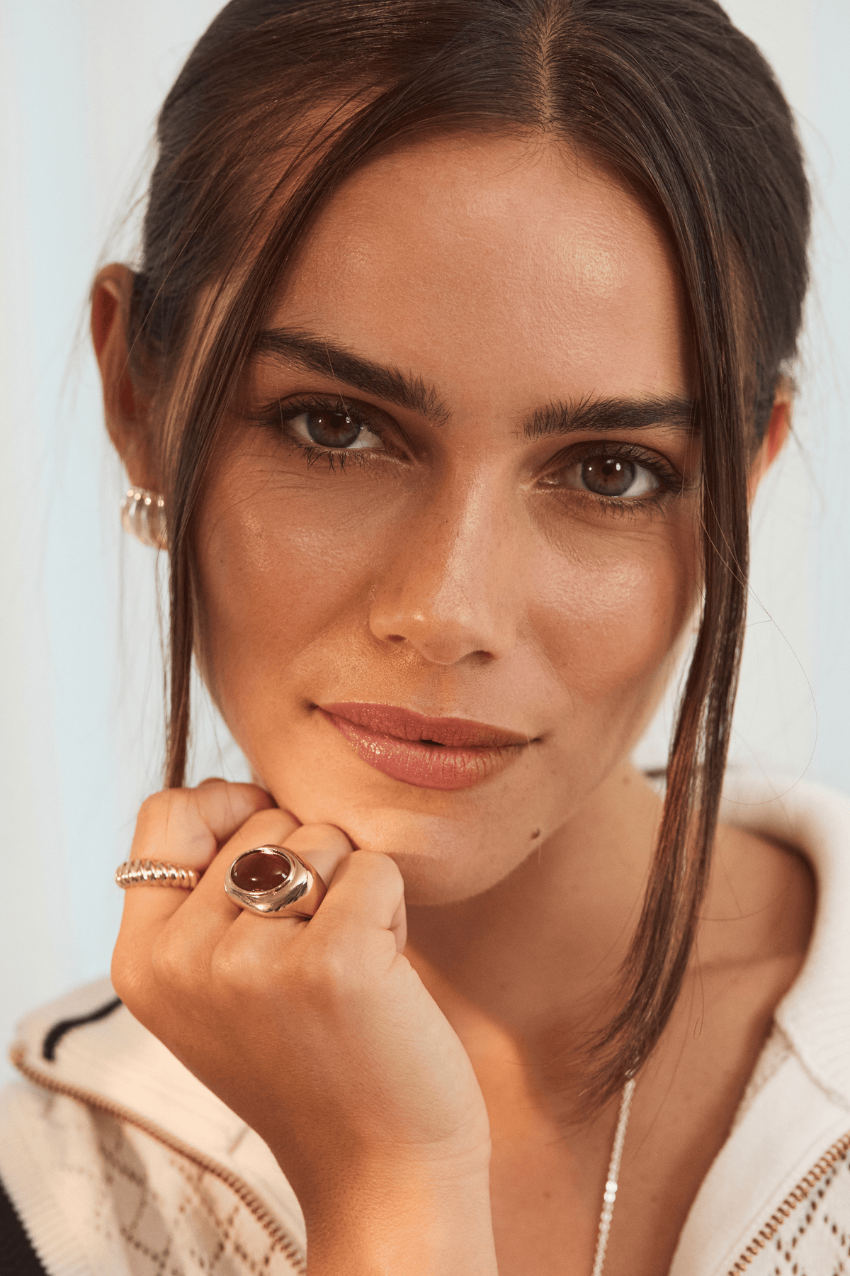 Brown Oval Ring