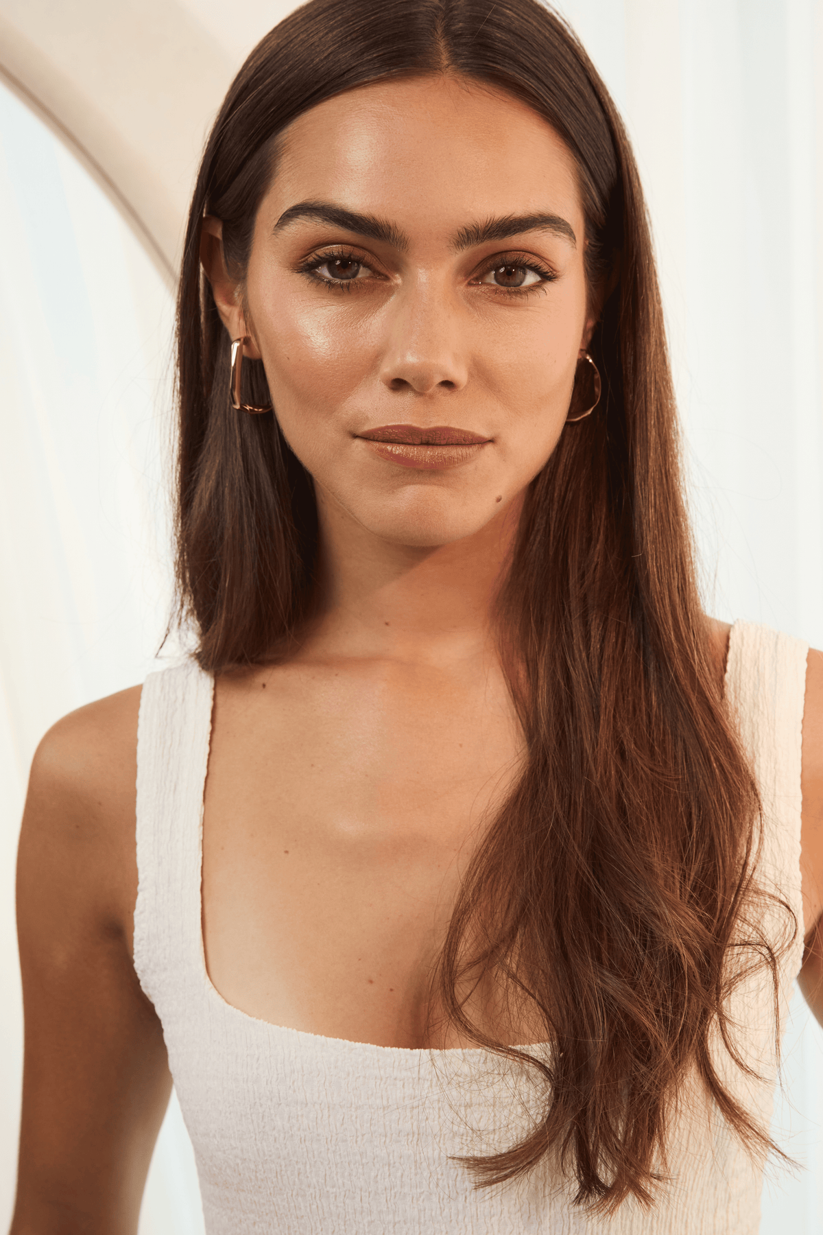 Square Gold Hoops