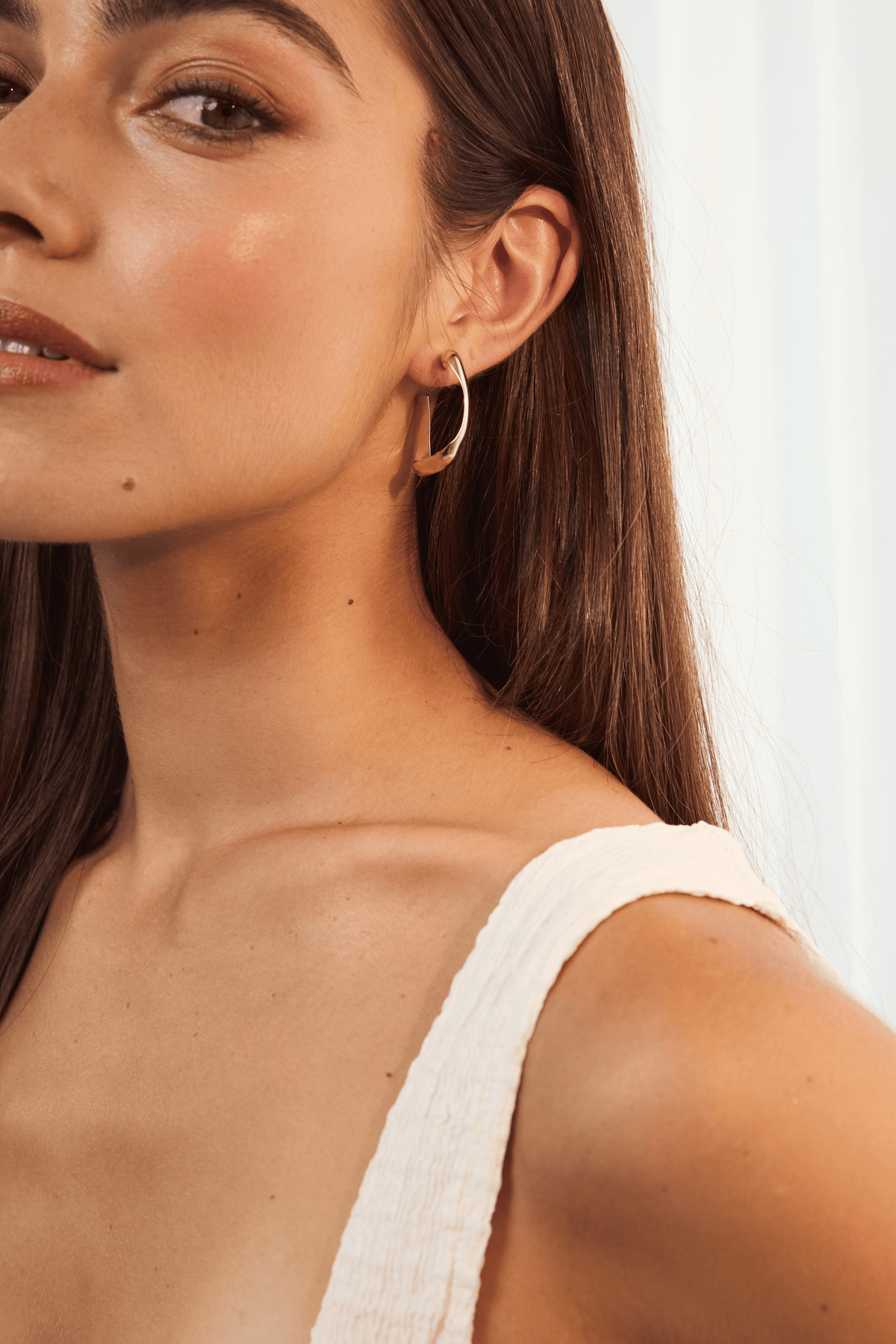 Square Gold Hoops