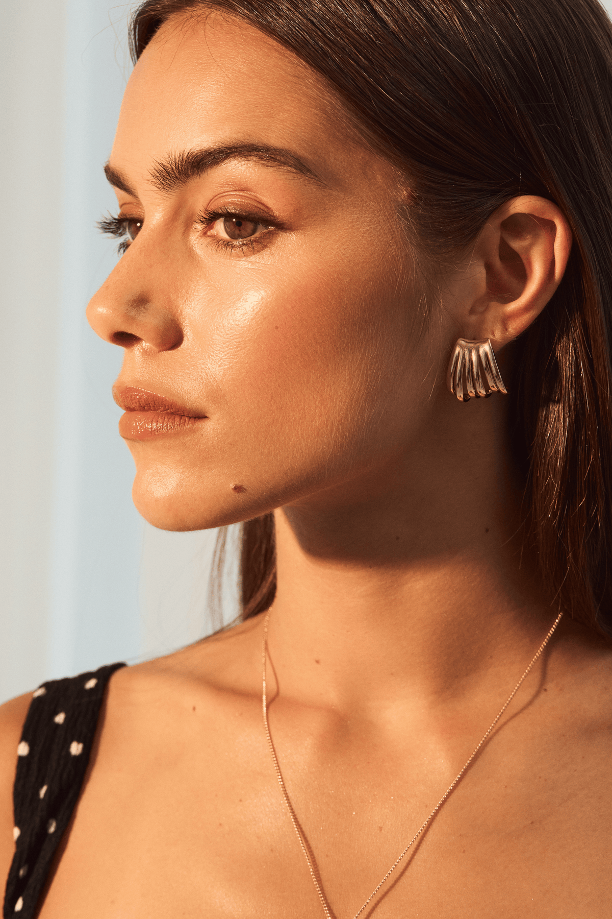 Ribbed Small Hoops