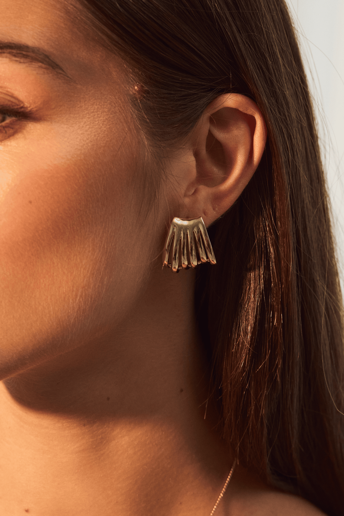 Ribbed Small Hoops