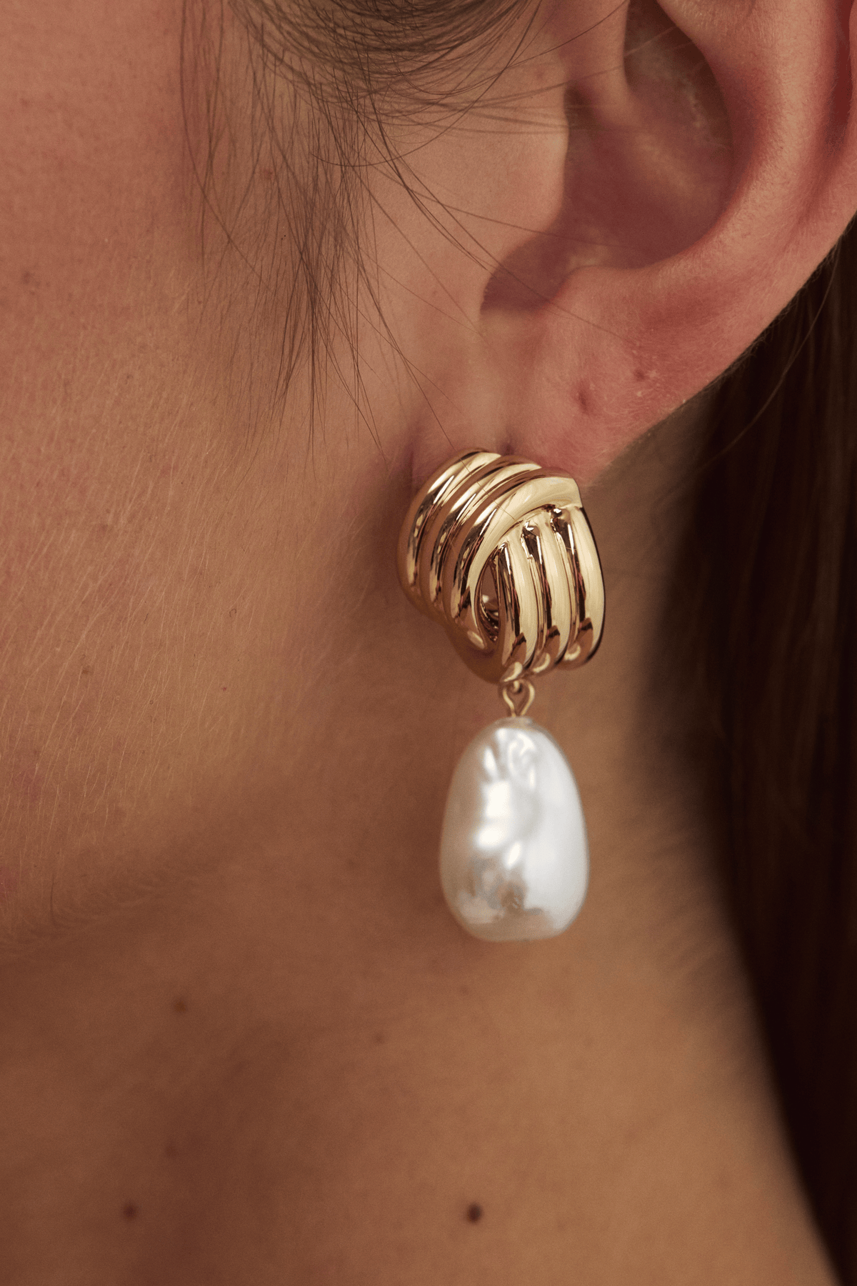 Pear Twist Studs